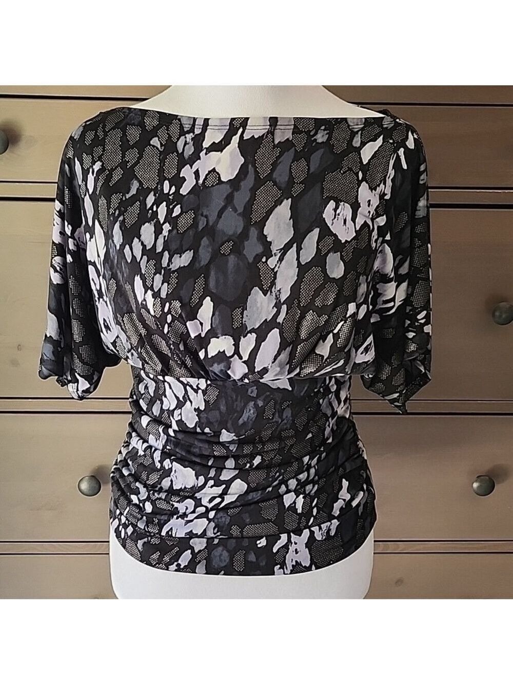 Moa Moa Snake Print Top Made In The USA